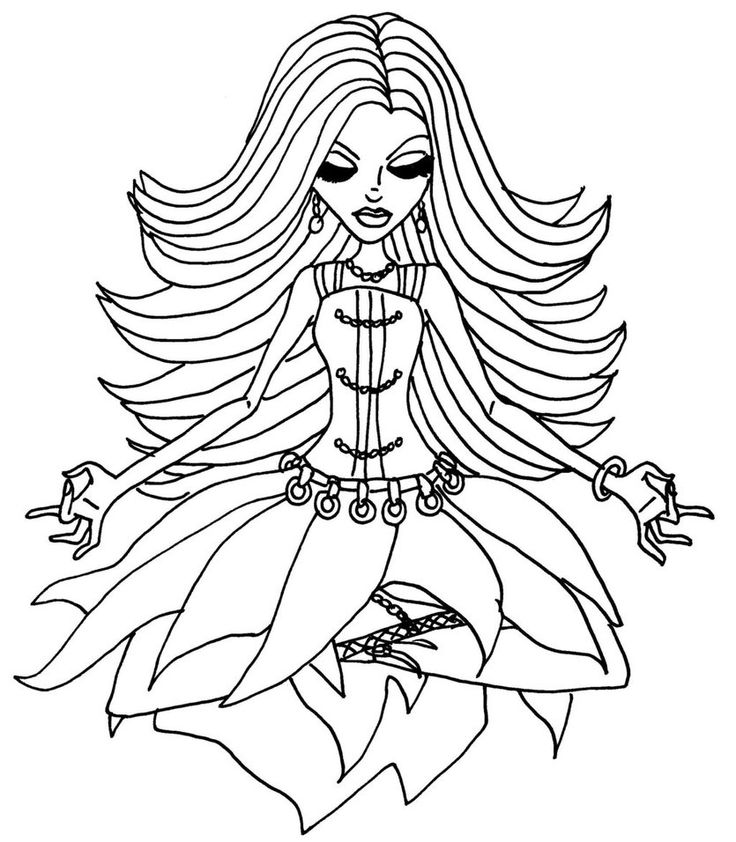 736x842 Monster High Spectra Vondergeist Coloring Pages