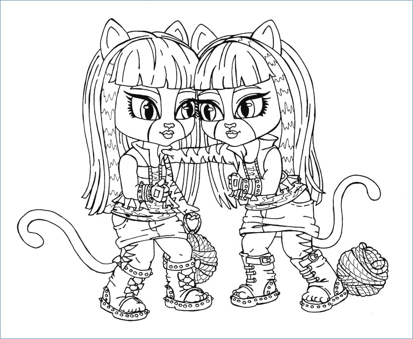 Cute Draculaura Monster High Coloring Page 834x685 Cute Draculaura Monster High Coloring Page