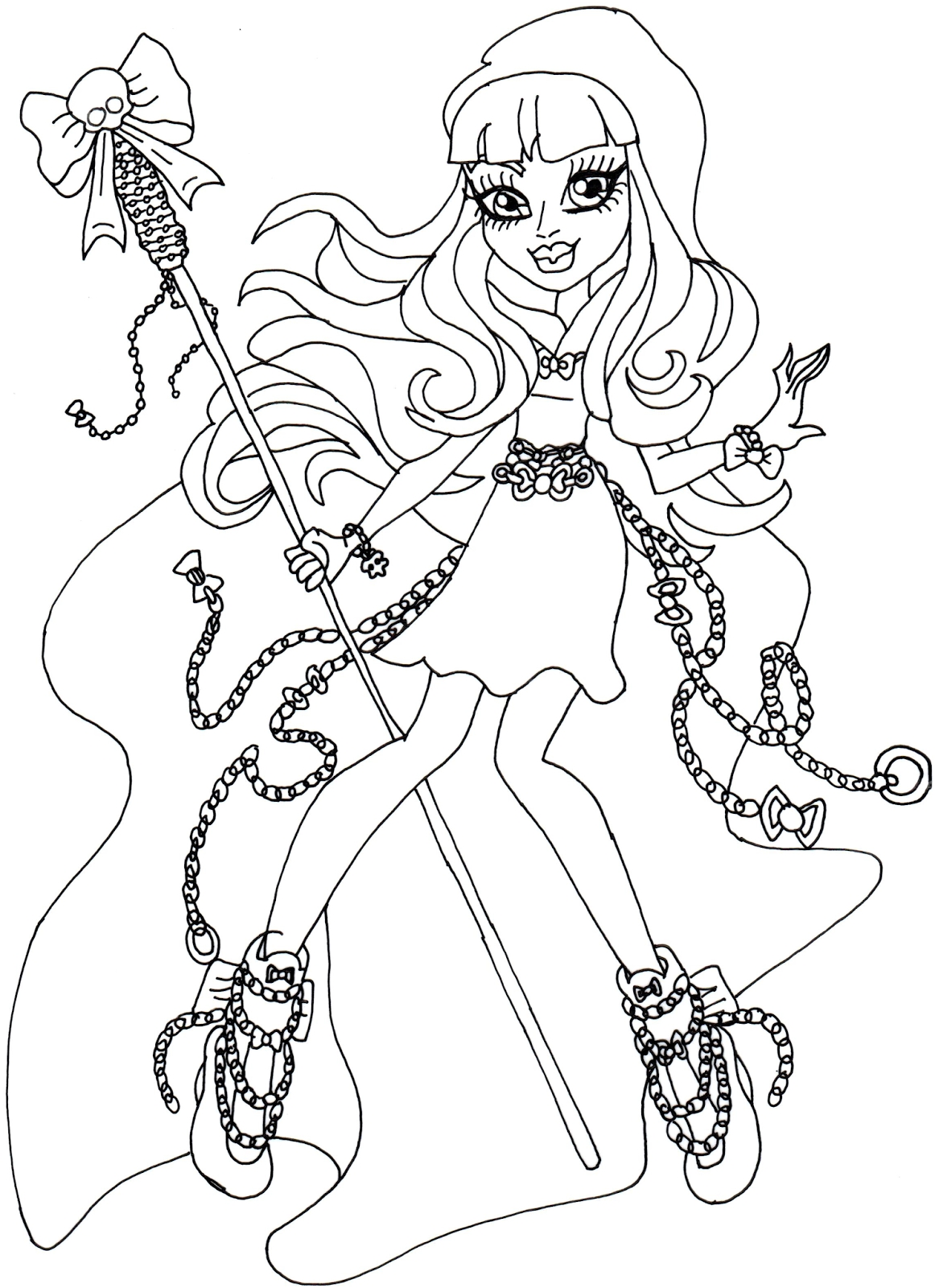 1162x1600 Fresh River Styxx Monster High Coloring Page 1162 1600 Free