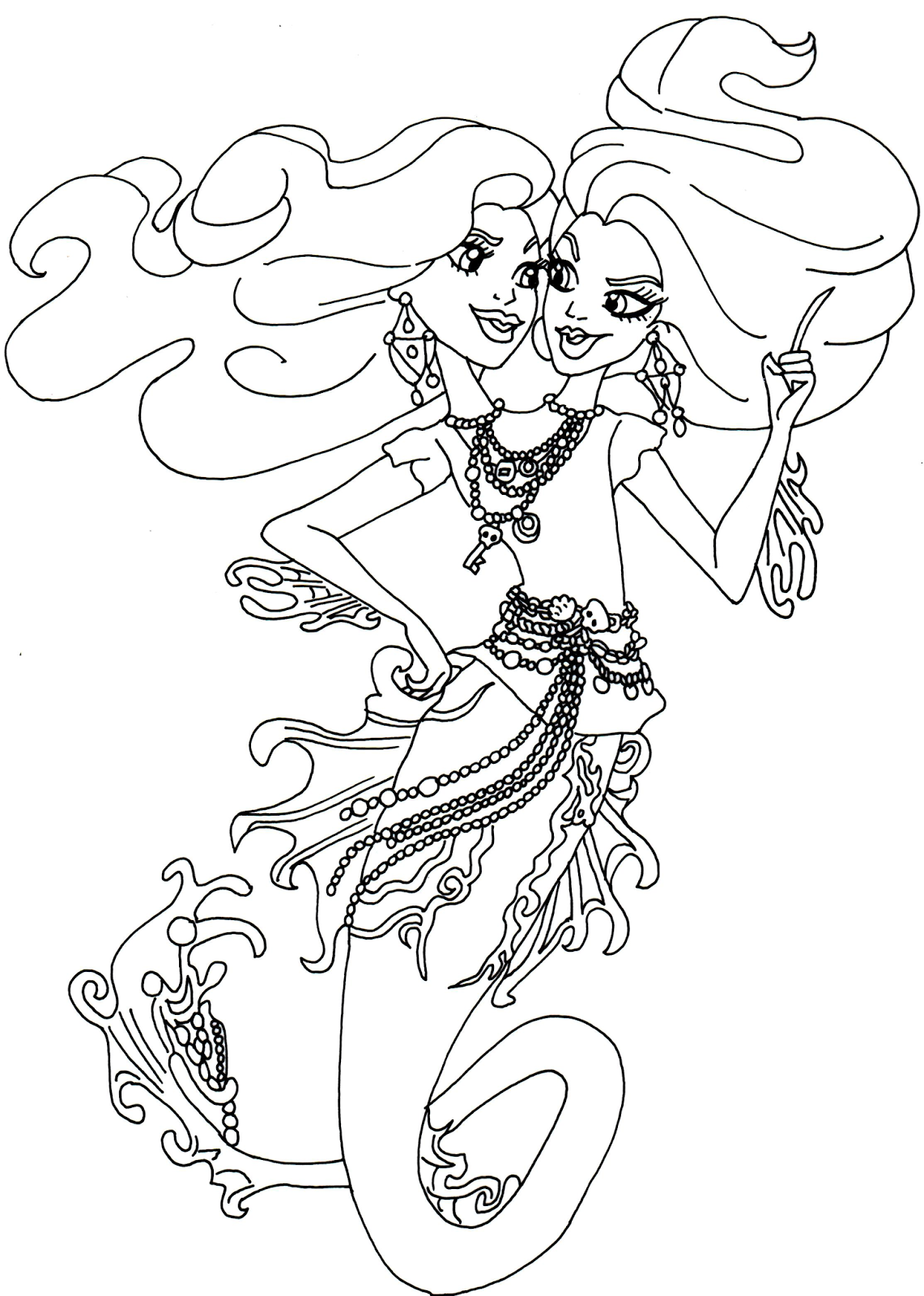 1141x1600 Peri and pearl serpentine monster high coloring page.png (1141
