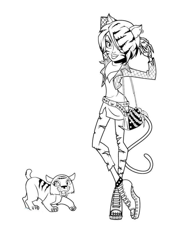 Monster High Coloring Pages To Print Toralei Stripe Anime Games 736x951 Monster High Coloring Pages To Print Toralei Stripe Anime Games