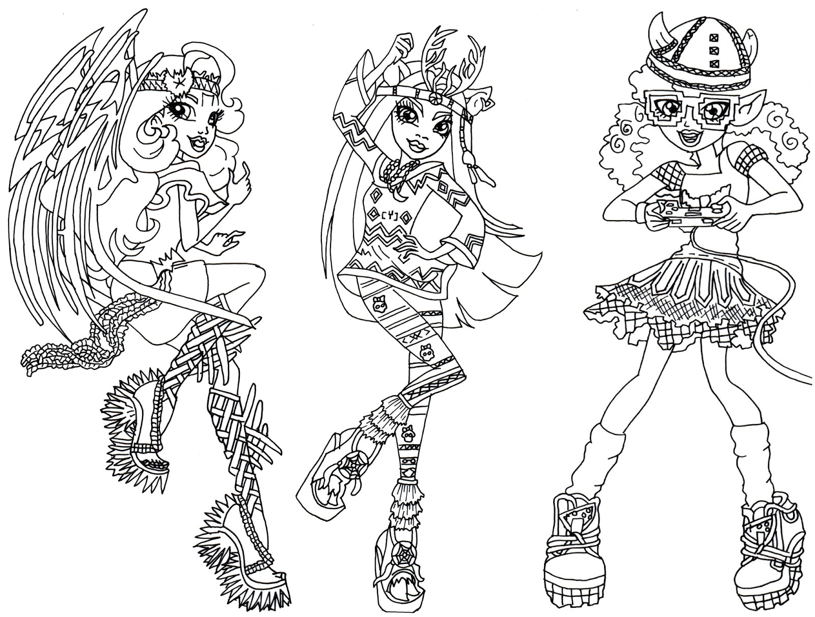 1600x1211 Monster High Coloring Pages For Kids Beautiful Brilliant Monster