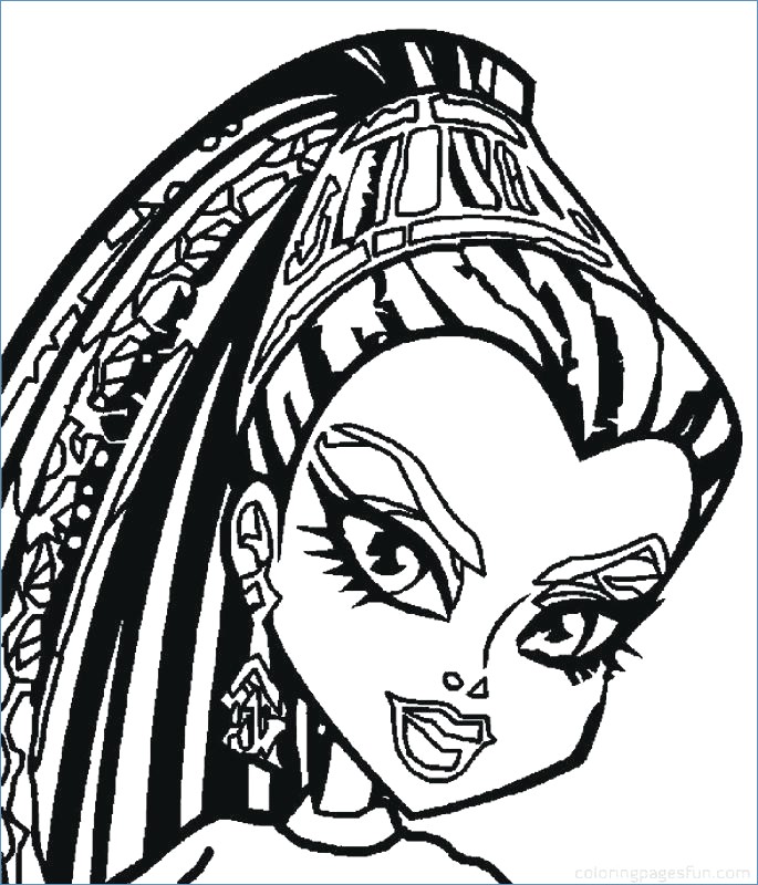 685x800 Cleo De Nile Little Girl Monster High Coloring Page