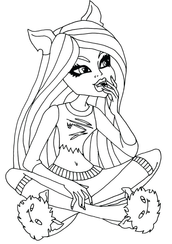 600x851 Monster High Coloring Pages To Print Charming Monster High