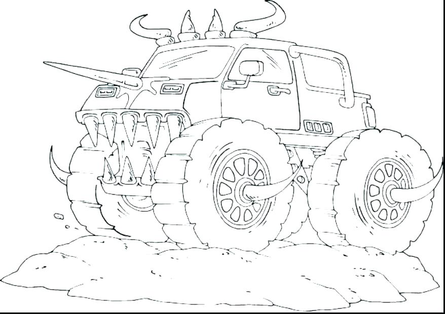 Monster Truck Coloring Page Cool Truck Coloring Pages Monster Jam 878x620 Monster Truck Coloring Page Cool Truck Coloring Pages Monster Jam