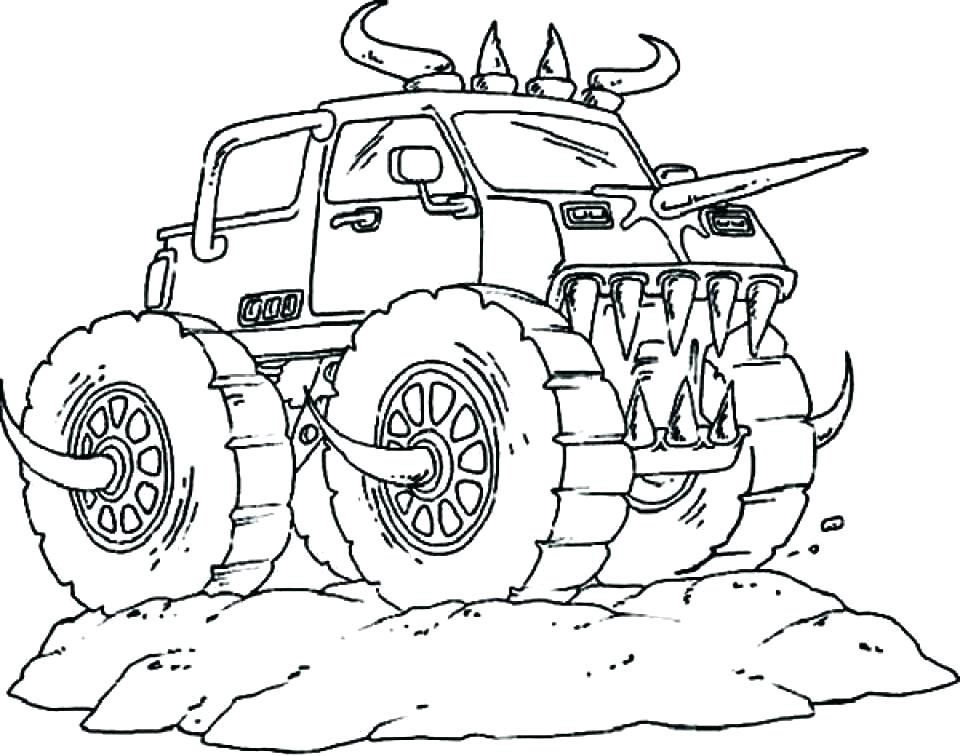 Monster Trucks Coloring Pages With Grave Digger Coloring Page 960x756 Monster Trucks Coloring Pages With Grave Digger Coloring Page