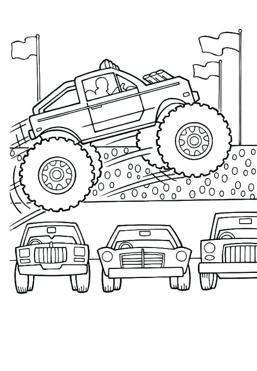 Free Monster Truck Coloring Pages Third Birthday Monster Trucks 505x730 Free Monster Truck Coloring Pages Third Birthday Monster Trucks