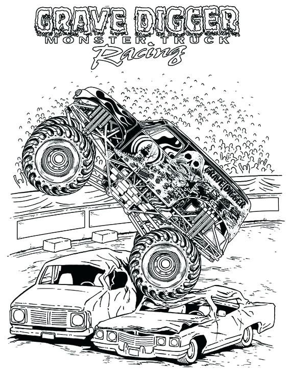 564x729 Free Printable Monster Truck Coloring Pages For Kids Coloring