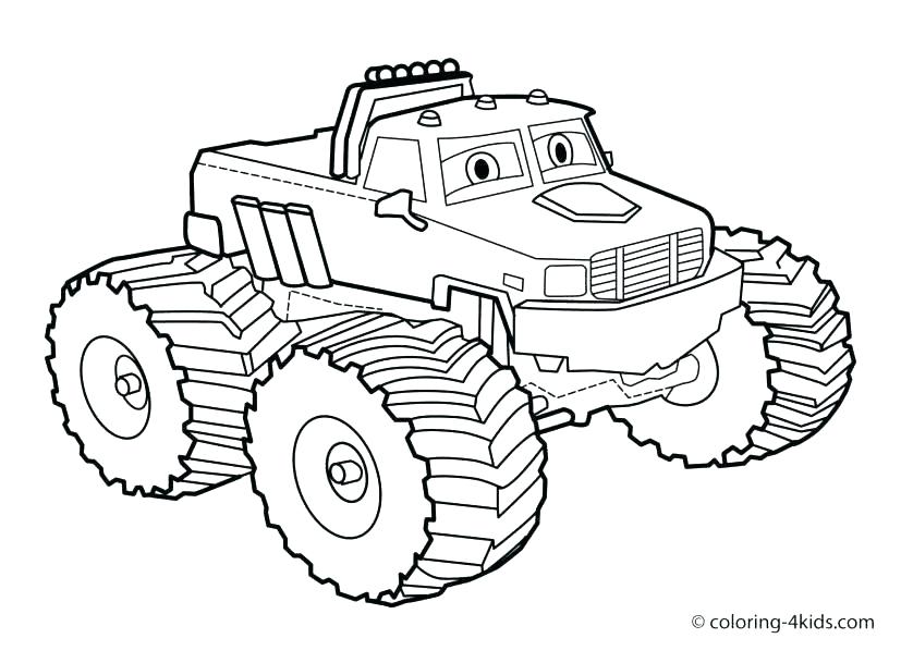 827x609 Truck Coloring Page Easy Monster Truck Coloring Pages And Monster