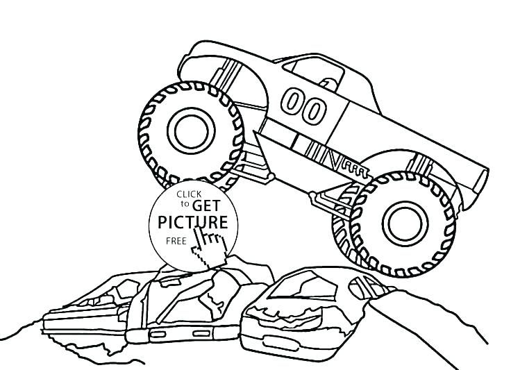 736x533 Digger Coloring Pages Batman Car Coloring Pages Monster Truck Free