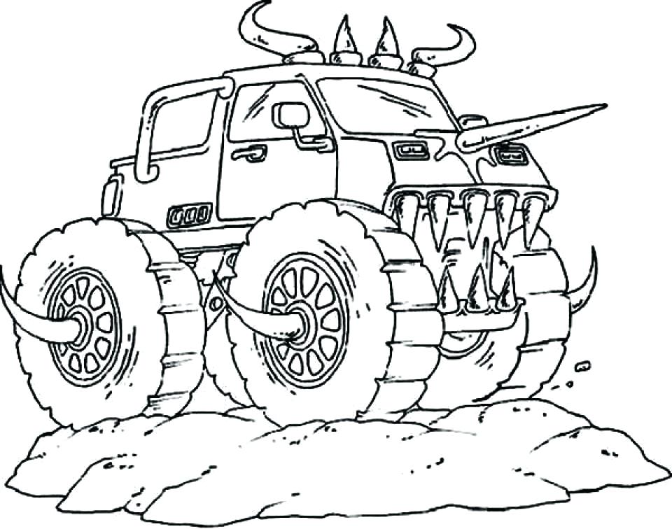 960x756 Monster Truck Free Coloring Pages
