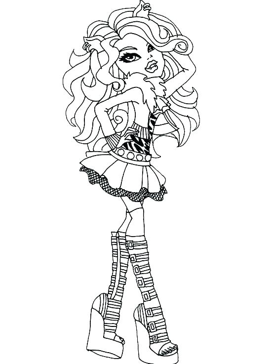 551x737 Monster High Coloring Pages Clawdeen Wolf Monster High Wolf