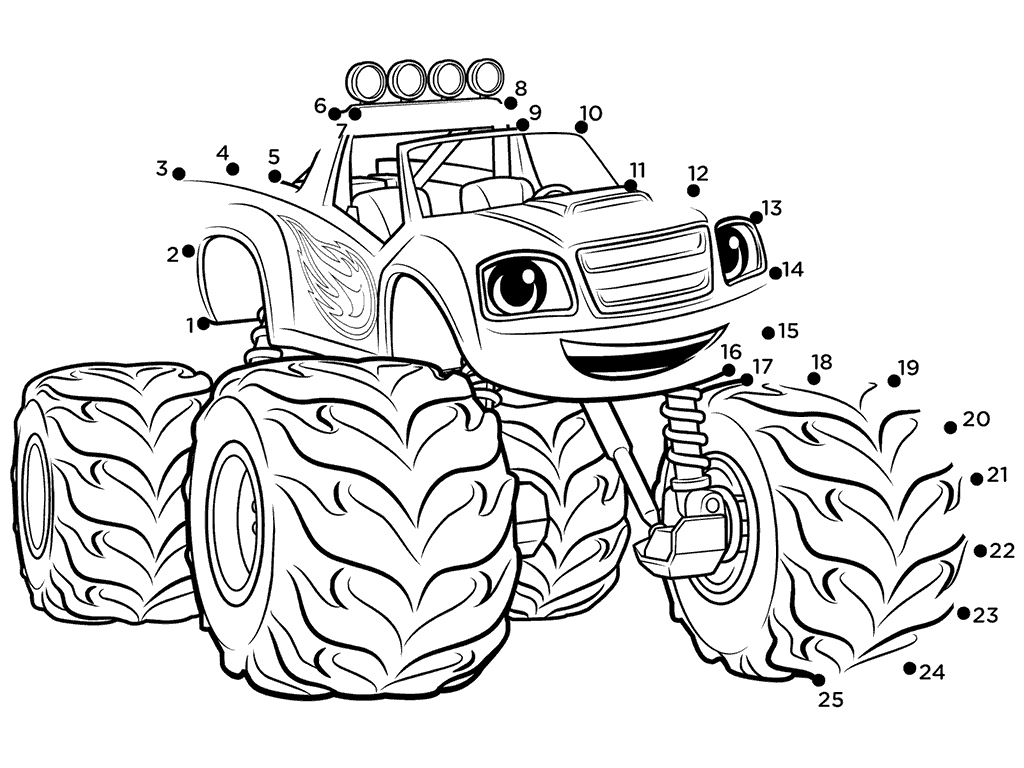 Blaze Monster Truck Connect The Dots 1024x768 Blaze Monster Truck Connect The Dots