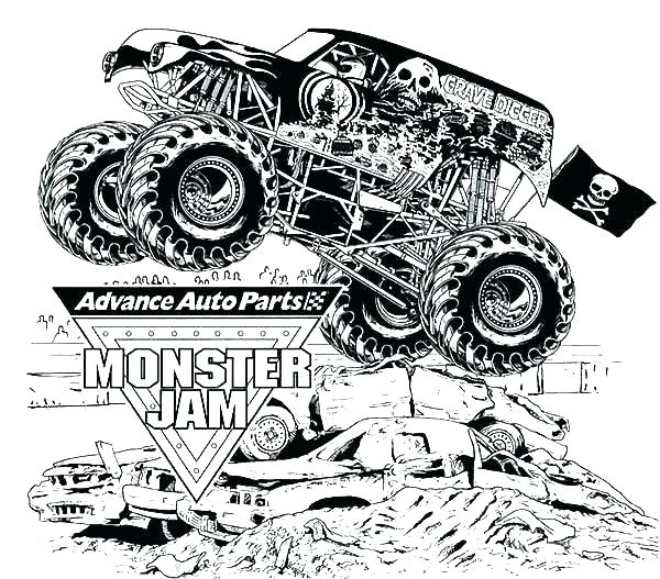 Monster Truck Printable Coloring Pages Monster Truck Coloring 600x527 Monster Truck Printable Coloring Pages Monster Truck Coloring