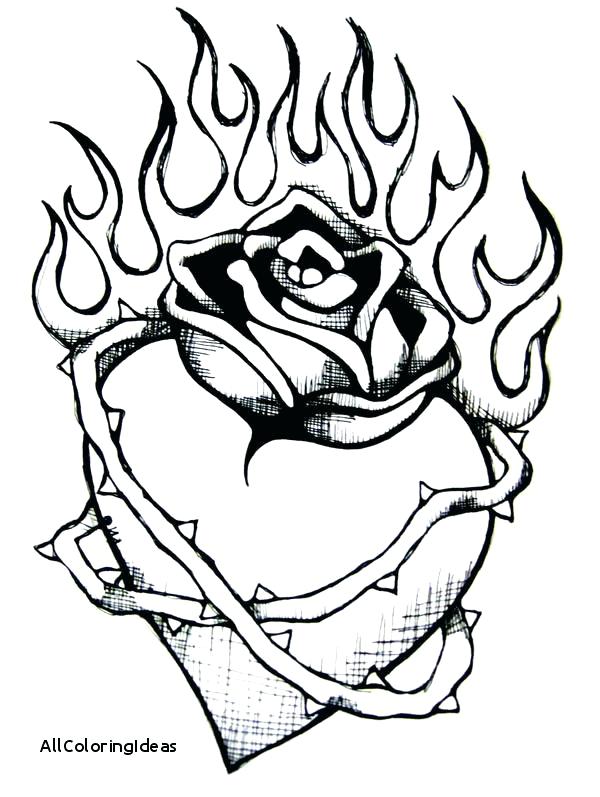 600x797 Wings Of Fire Coloring Pages Heart With Flames Coloring Pages Free