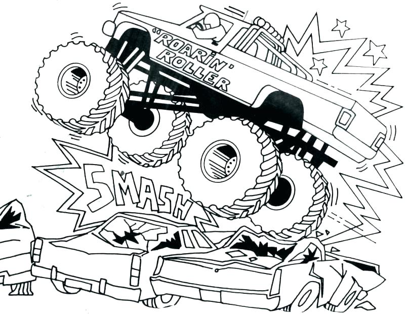 800x620 Monster Truck To Color