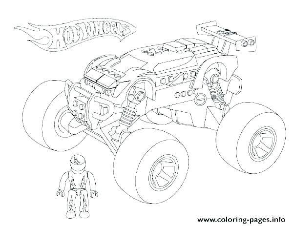 600x463 Monster Truck Coloring Page Coloring Truck Coloring Pages