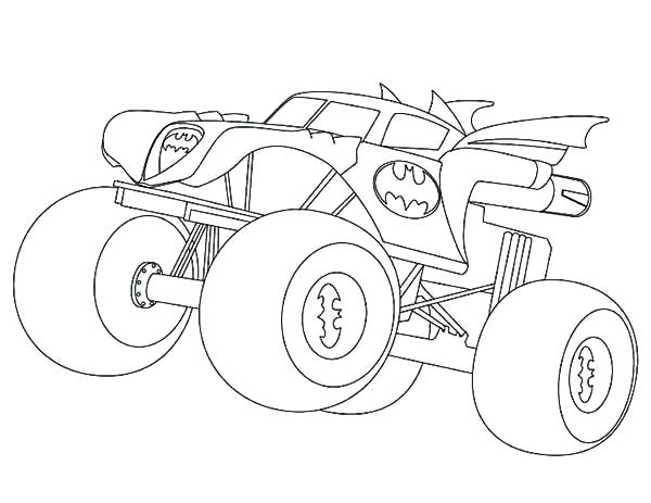 600x463 Best Batman Monster Truck Coloring Pages Free Printable Batman