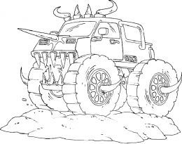 260x205 Monster Trucks Kids Coloring Pages And Free Colouring Pictures
