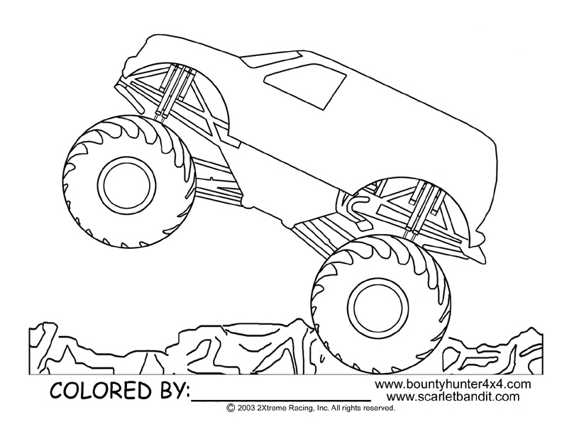 792x612 Monster Truck Coloring Pages