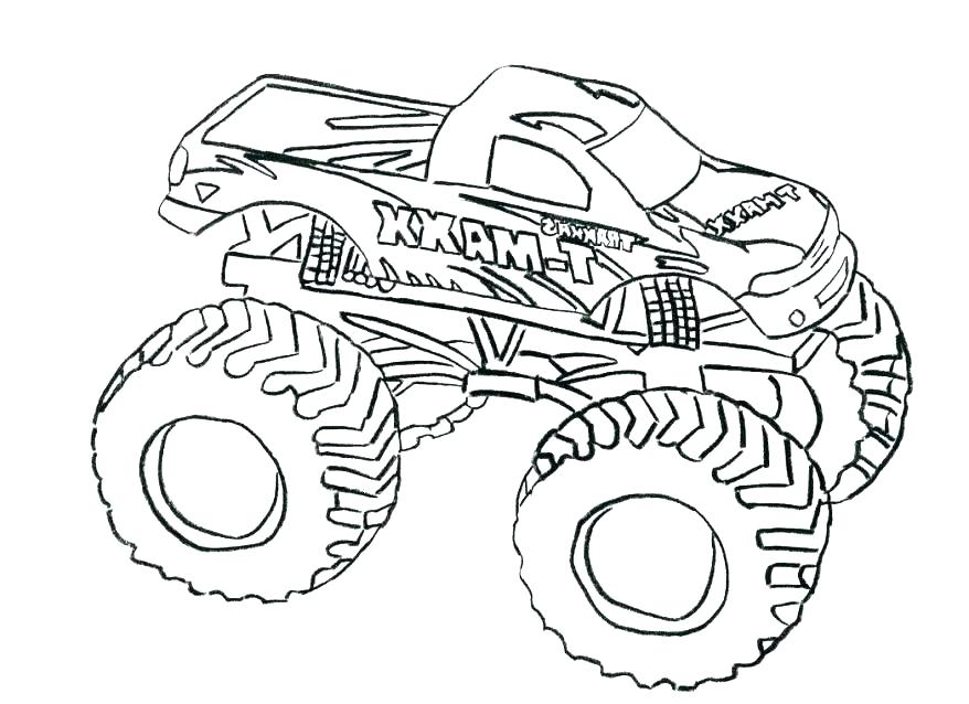 878x638 Coloring Pages Monster Trucks Grave Digger Monster Truck Free