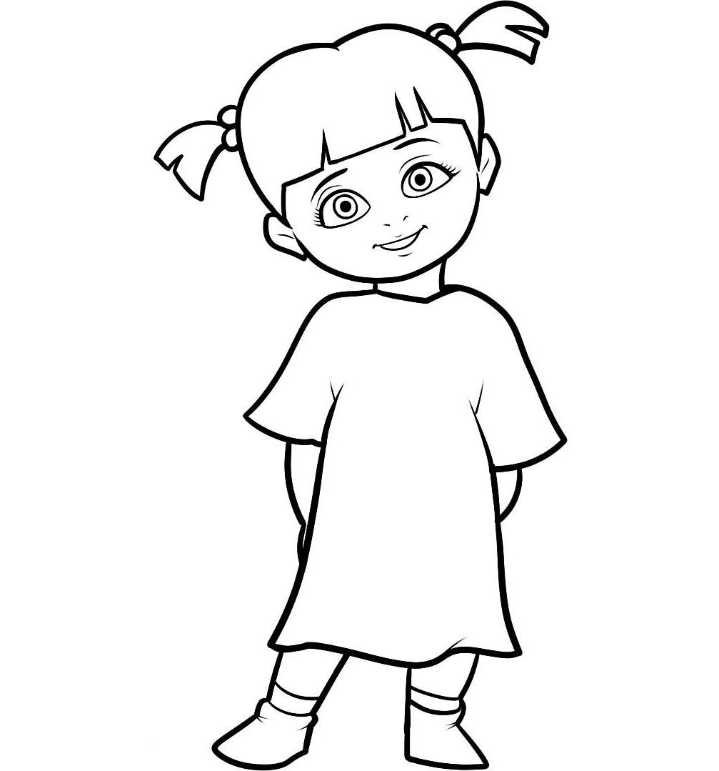 1007x1079 Character Little Boo Monster Inc Coloring Pages Coloring Pages