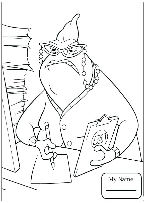 578x810 Monster Inc Coloring Pages Monsters Inc Coloring Pages Monsters