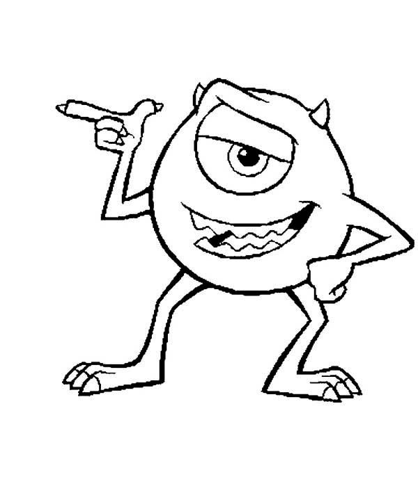 600x686 Printable Coloring Pages Gt Mike Wazowski Gt