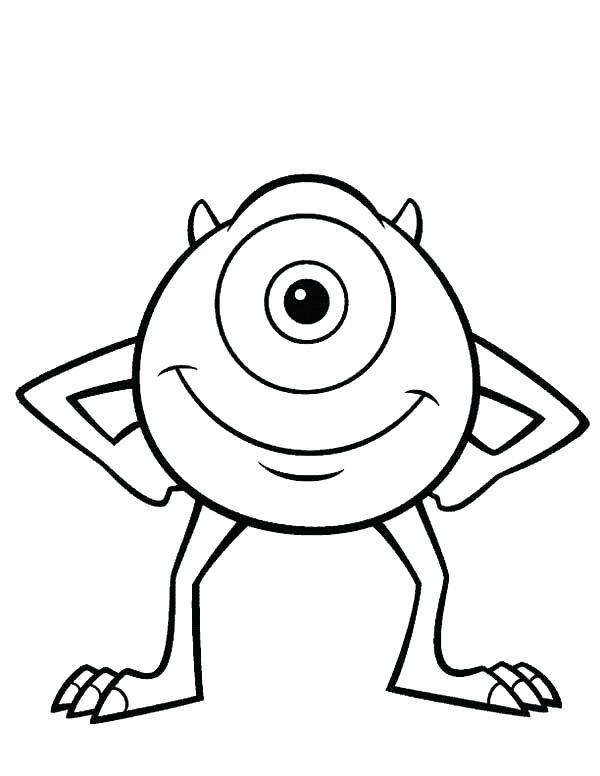 600x776 Mike Coloring Pages Monsters Inc Coloring Page Mike Coloring Pages
