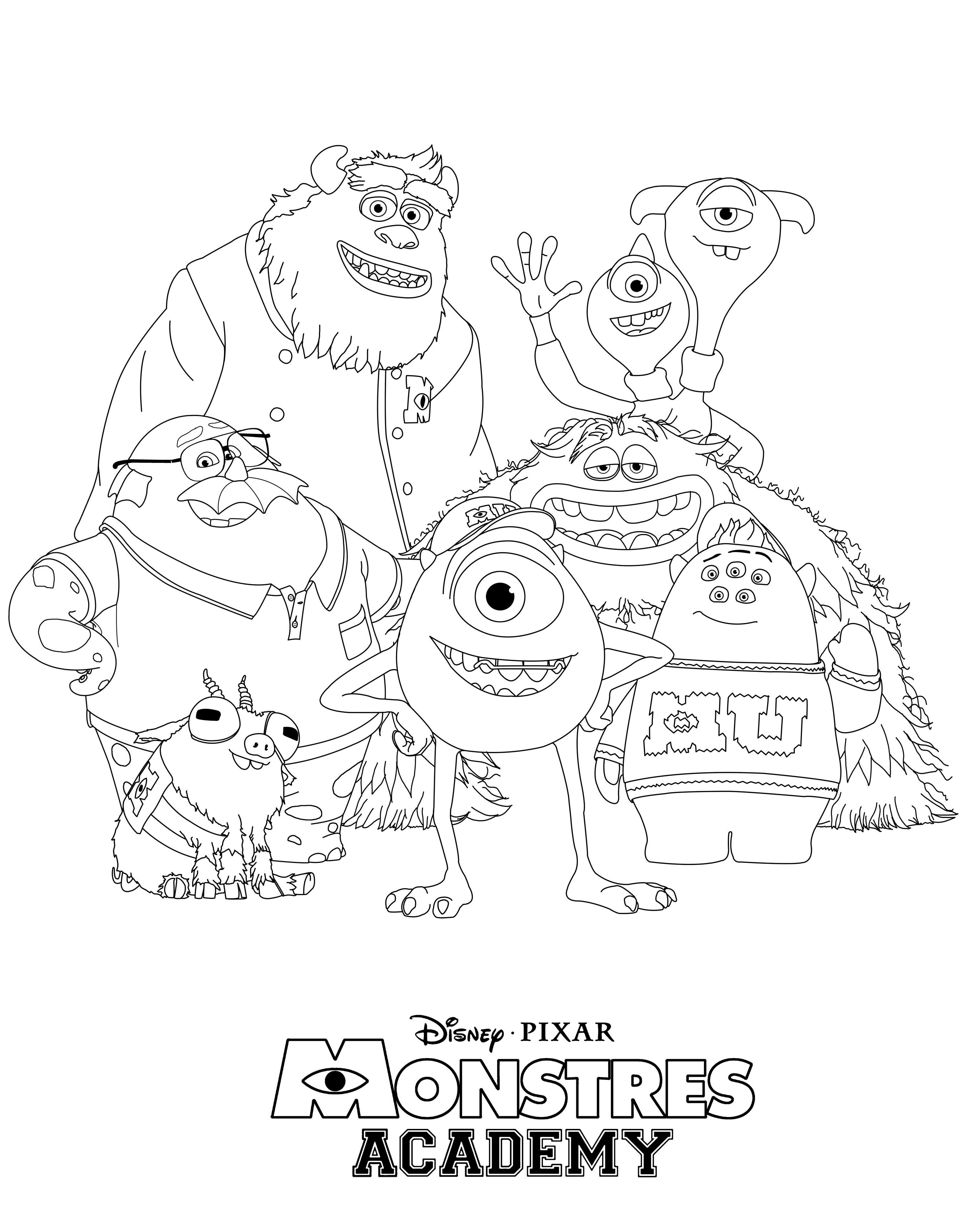 3004x3812 Monsters University Coloring Pages In Best Of Auto Market Me