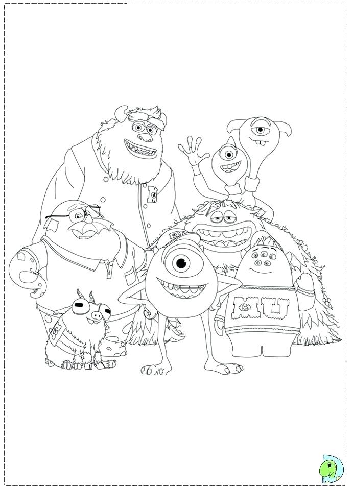 691x960 Coloring Pages Monsters Inc Monsters University Coloring Page Org