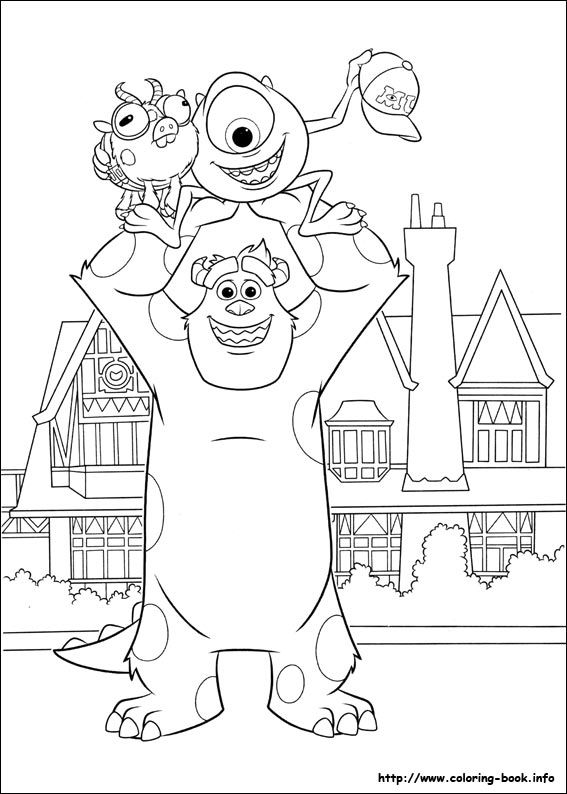567x794 Monsters University Coloring Page