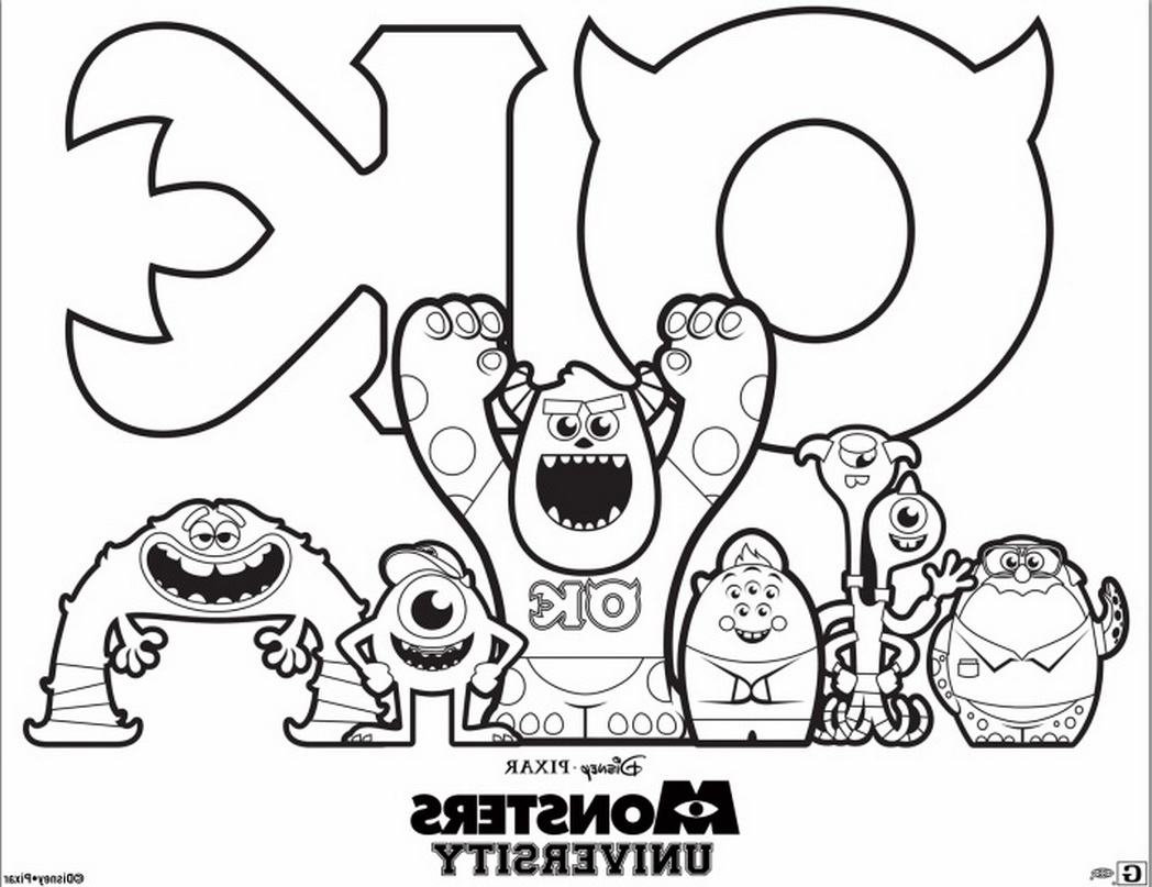 1048x807 Liberal Free Monsters University Coloring Page