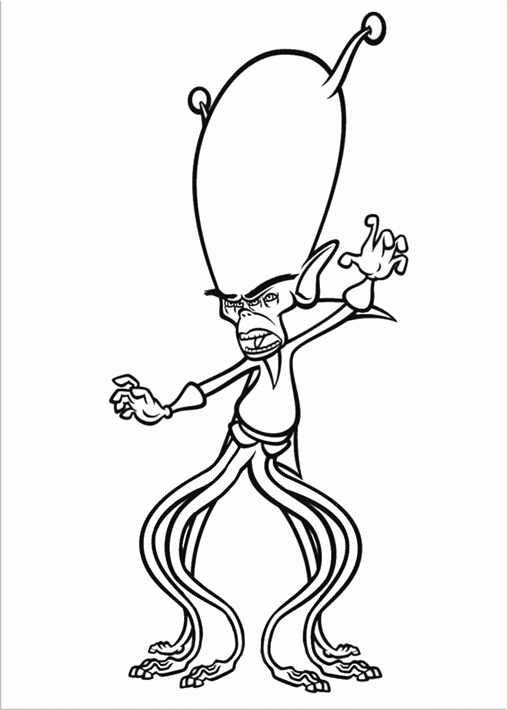 Monsters Vs Aliens Coloring Pages 1000x1400 Monsters Vs Aliens Coloring Pages