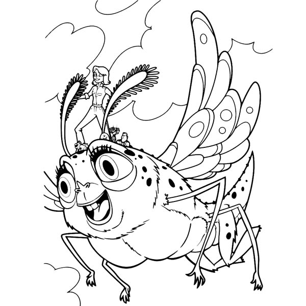 Susan Ride Insectosaurus In Monster Vs Aliens Coloring Page 600x600 Susan Ride Insectosaurus In Monster Vs Aliens Coloring Page