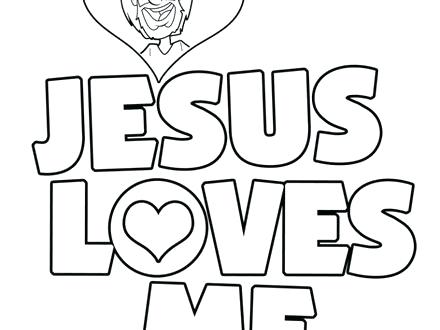 440x330 Printable Jesus Loves You Heart Printable Coloring Page Free