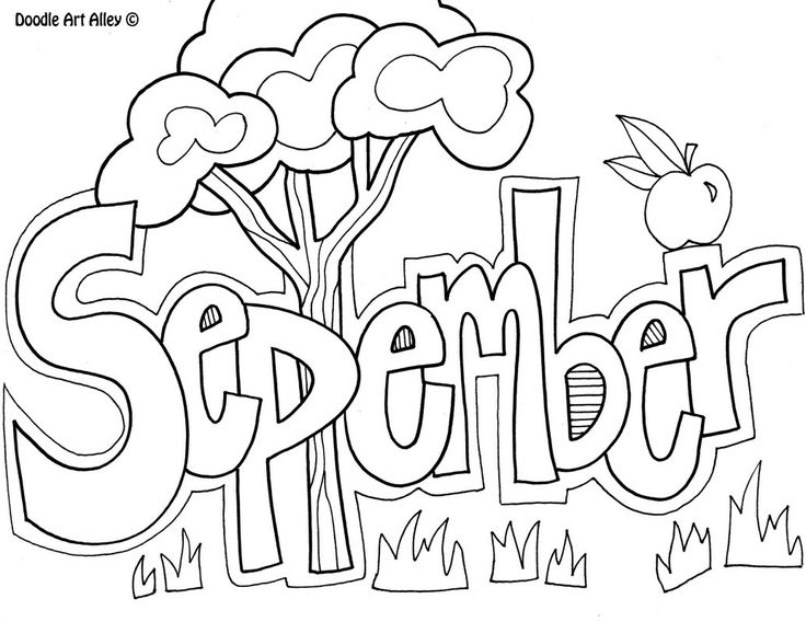 736x568 September Month Coloring Pages For Kids Doodles Monthly