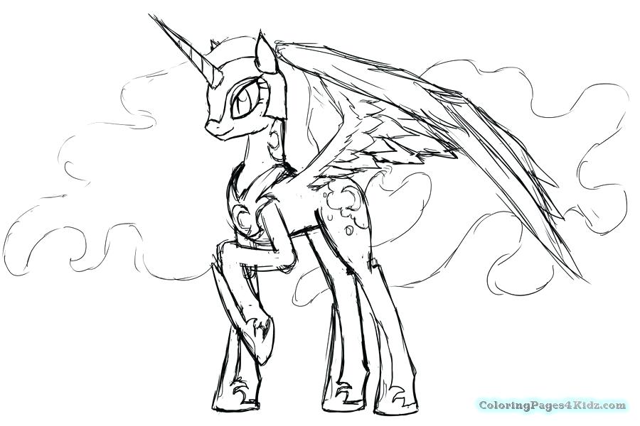 900x600 Coloring Pages Of The Moon My Little Pony Nightmare Moon Coloring