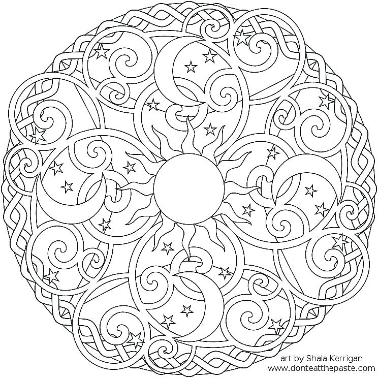 744x744 Printable Pictures Of Sun Moon Stars Kids Coloring Moon And Stars