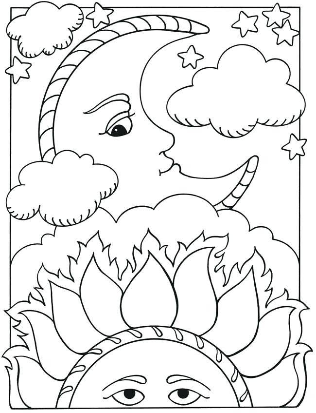 Moon And Stars Coloring Pages Printable at GetColorings.com | Free ...