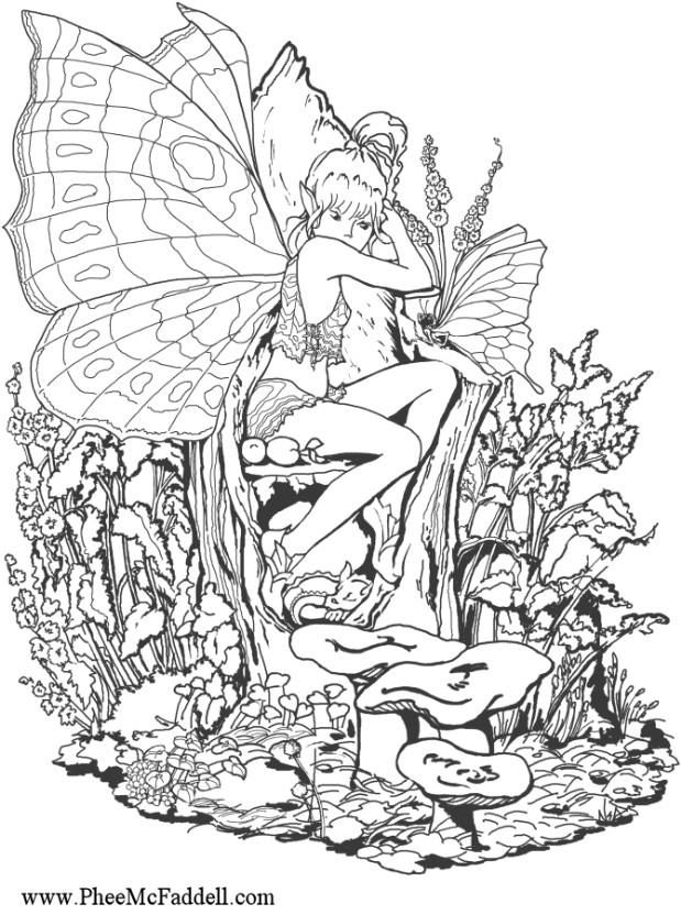 Moon Fairy Coloring Pages