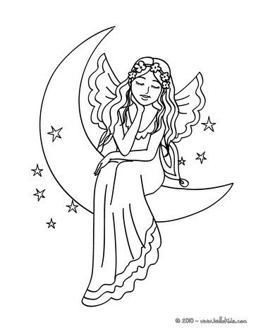 Fairy The Moon Coloring Page Coloring Pages 363x470 Fairy The Moon Coloring Page Coloring Pages