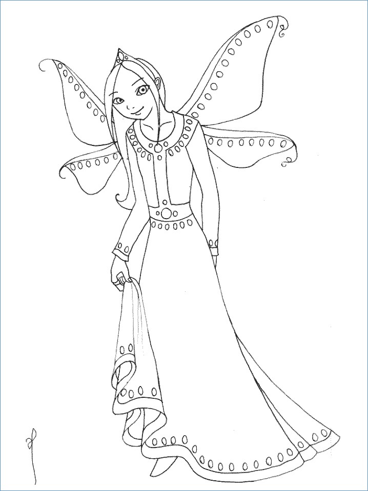 Flower Fairy Coloring Pages 718x959 Flower Fairy Coloring Pages