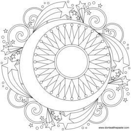 268x268 Moon Mandala Coloring Pages Kids Drawing And Coloring Pages