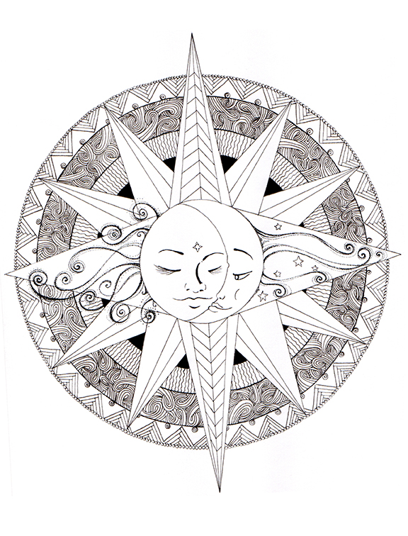 576x756 Healing Mandalas Coloring Book With Pencils Sunny Dawn Johnston