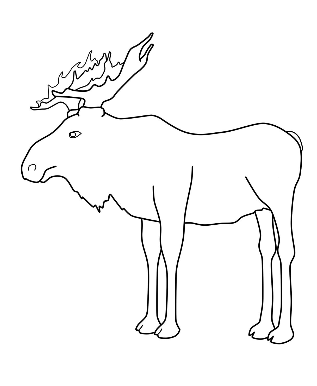 1217x1478 Printable Moose Coloring Pages Coloring Me
