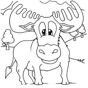 300x300 Coloring Page Moose To Color Coloring Pages Moose Coloring 18979