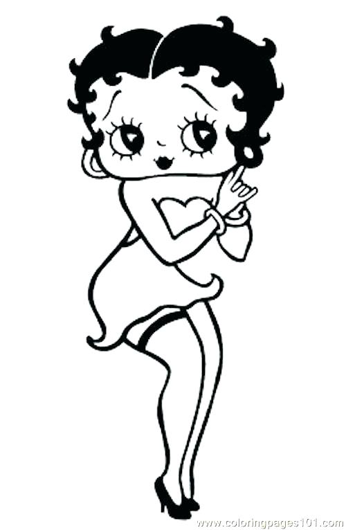 500x766 Betty Boop Coloring Pages Color Coloring Page More Coloring Pages