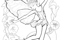Coloring Pages Of Fairies And Mermaids Morning Glory Fairy 210x140 Coloring Pages Of Fairies And Mermaids Morning Glory Fairy