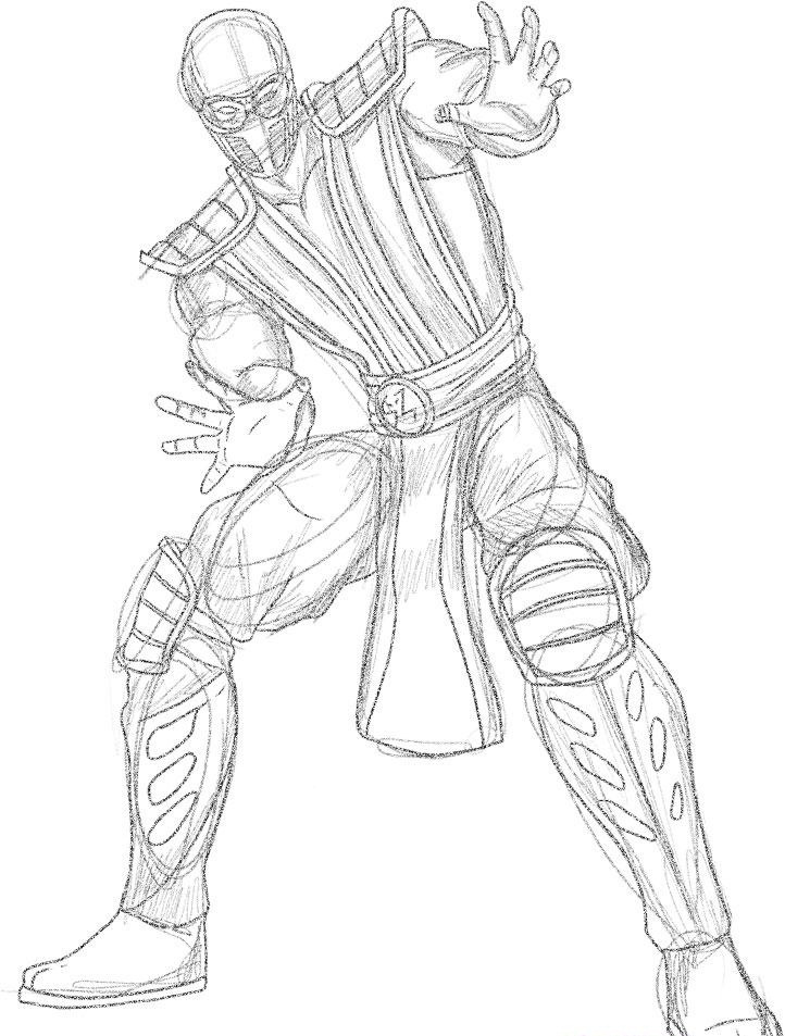 722x953 Free Printable Mortal Kombat Coloring Pages For Kids